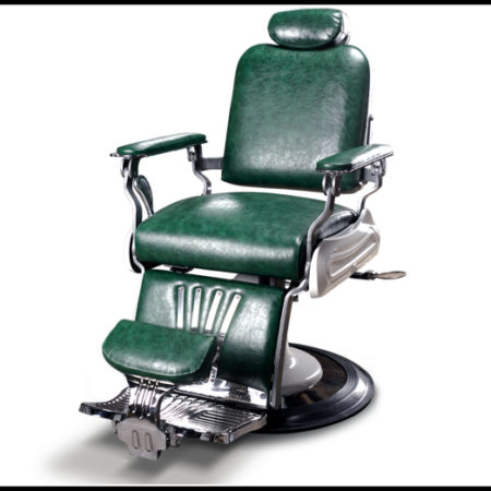 Barber stoel | Barbiersstoelen | Nostalgia | Groen | Kapper stoelen | Barbershop inrichting