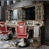 Kappersmeubilair | Barber meubel | Barber stoel | Vintage barberset