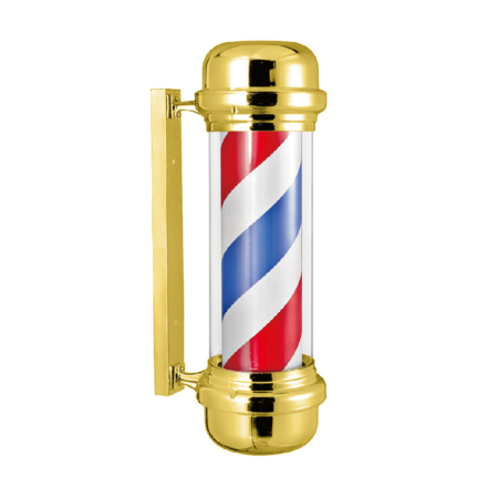 Barber pole | Gold| Rood | Wit | Kapperspaal