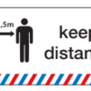 Keep distance floorsticker for barbershops en hairsalons now available in Barber edition